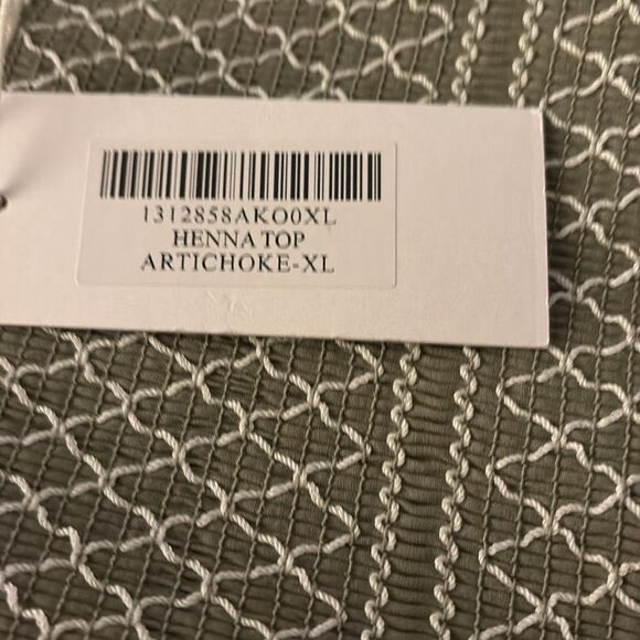 Reformation Henna Top  Color: Artichoke - XL - Picture 5 of 5